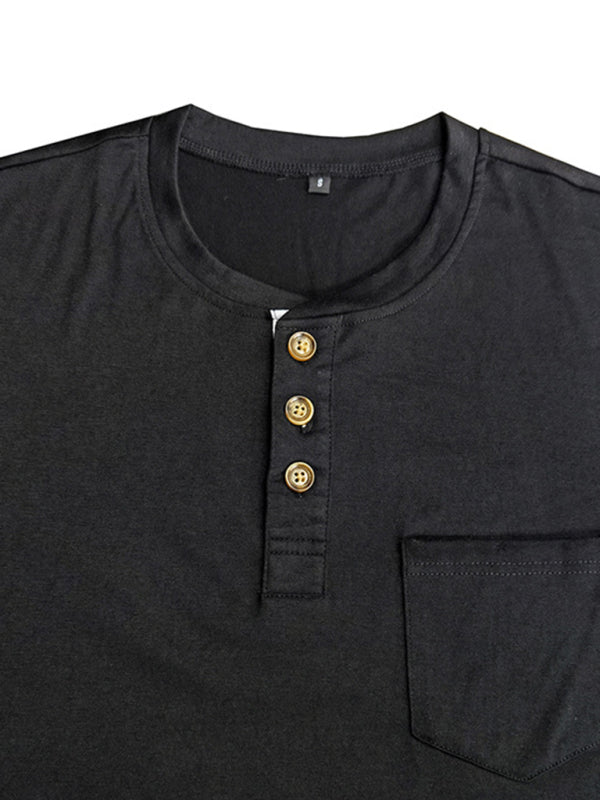 Men's long-sleeved t-shirt foreign trade t-shirt solid color bottoming shirt