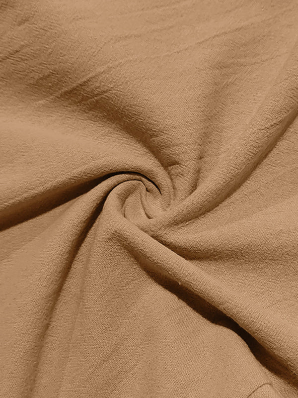 Men's Khaki Breathable Linen Loose Casual Pants