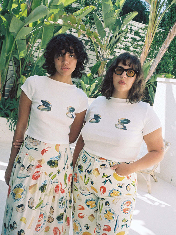 Women's graphic fruit print Y2K short T-shirt