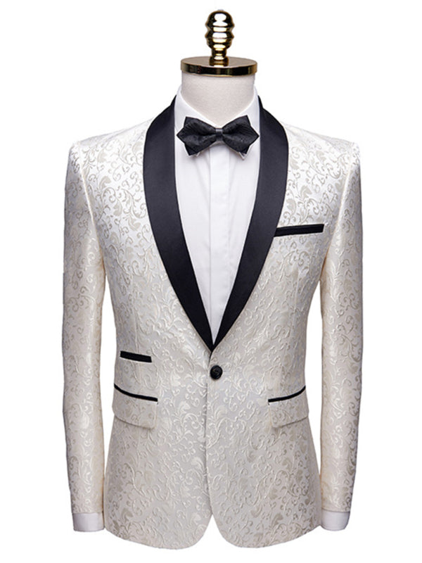Women's Solid Lapel Collar Blazer with Welt Pocket