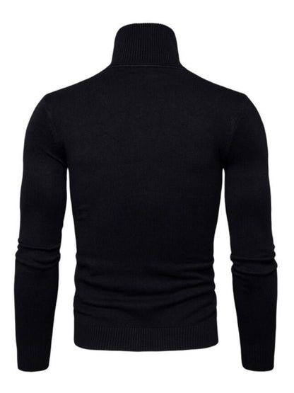 Lapel collar all-match wool men's thick bottoming knitted sweater