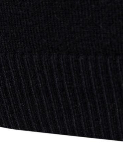 Lapel collar all-match wool men's thick bottoming knitted sweater