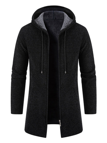 Men's casual  zipper hooded cardigan