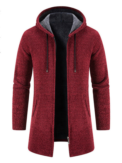 Men's casual  zipper hooded cardigan