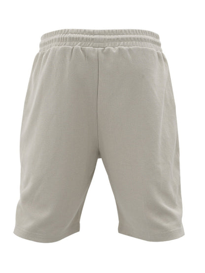 Men's new casual solid color shorts short sleeve suit