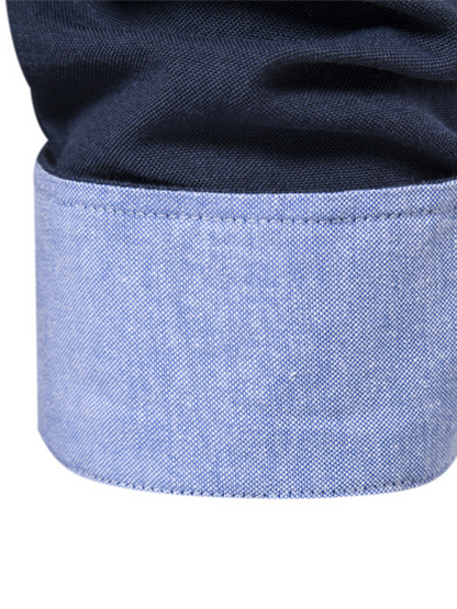 Men's casual versatile fashion solid color long-sleeved top