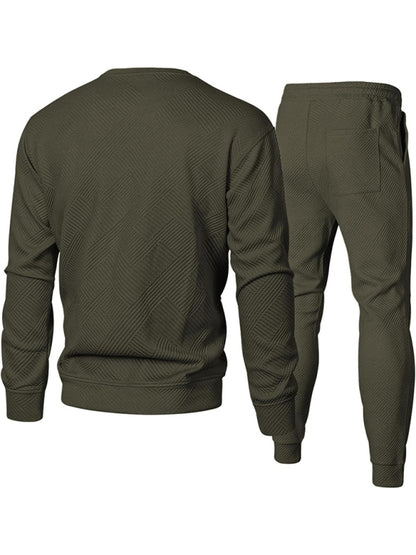 Men's sports casual crew neck suit
