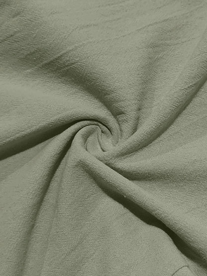Men's Army Green Breathable Linen Loose Casual Pants
