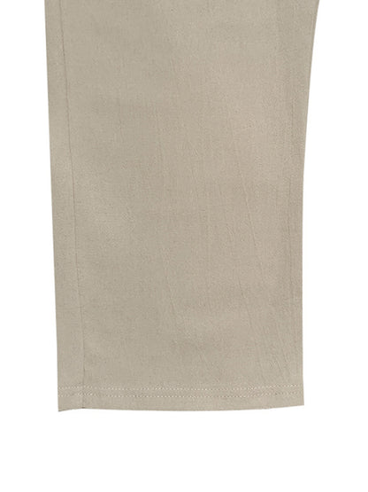Men's light khaki breathable linen loose casual trousers