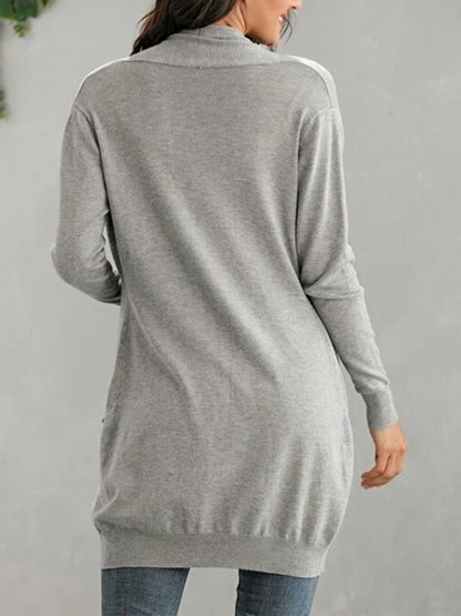 women's long sleeve knitted cardigan cardigan