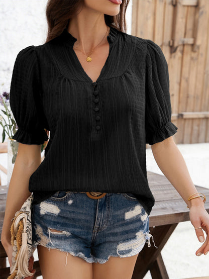 Women's flared half sleeve top