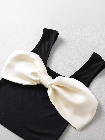 New Fashionable and Versatile Casual Bowknot Vest Top