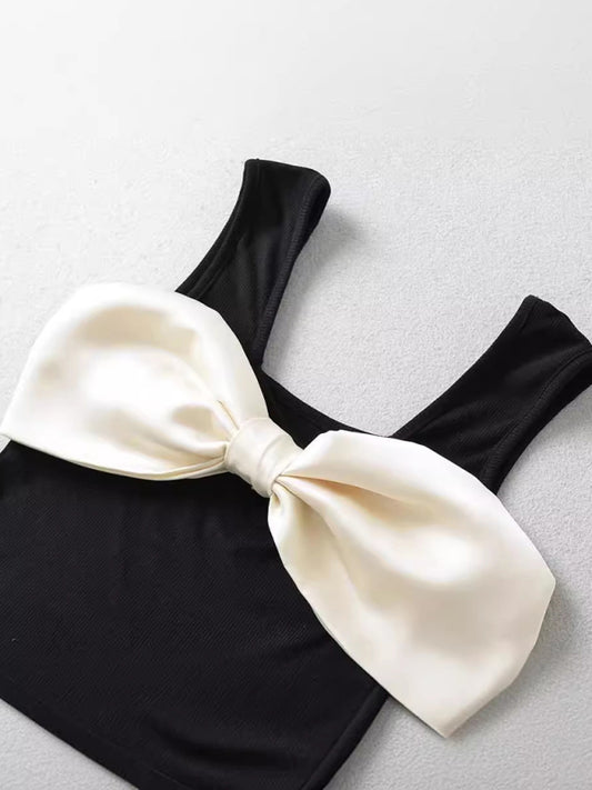 New Fashionable and Versatile Casual Bowknot Vest Top