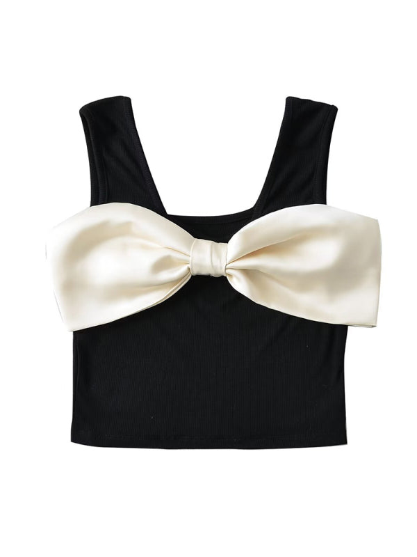 New Fashionable and Versatile Casual Bowknot Vest Top