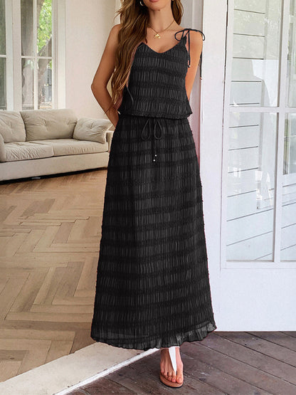 Holiday casual sling seaside atmosphere two-piece set