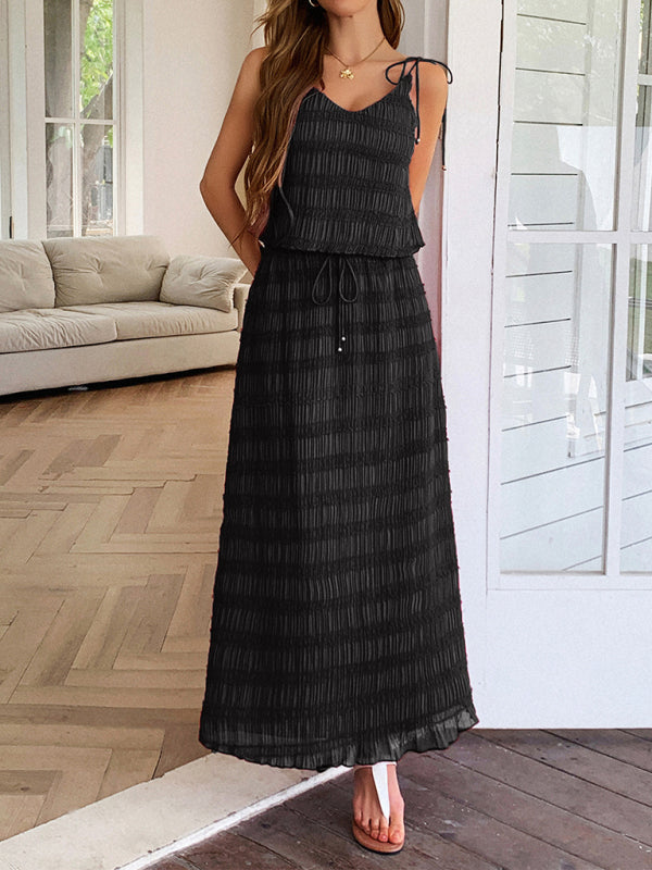 Holiday casual sling seaside atmosphere two-piece set