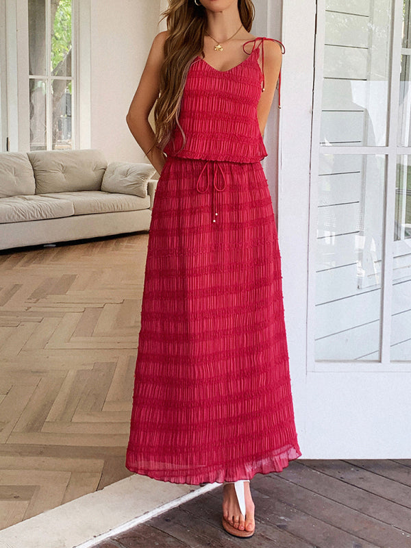 Holiday casual sling seaside atmosphere two-piece set