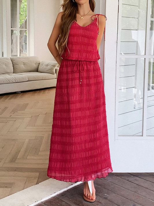 Holiday casual sling seaside atmosphere two-piece set