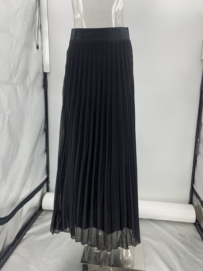Sleeveless Chanel style vest vest mesh pleated skirt two-piece set