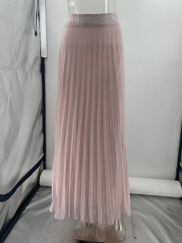 Sleeveless Chanel style vest vest mesh pleated skirt two-piece set